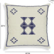 TOV Furniture Aztec Cream & Indigo Wool Square Throw Pillow