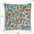 TOV Furniture Tulip Embroidered Floral Wool Square Throw Pillow