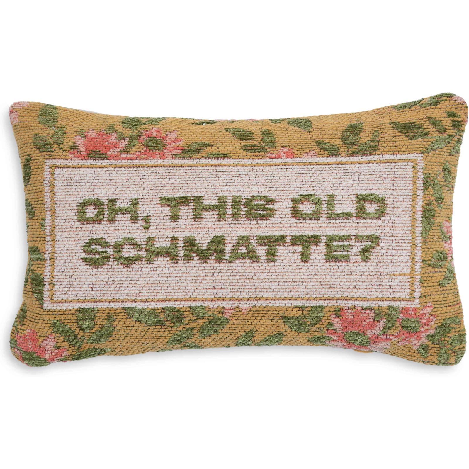TOV Furniture Oh This Old Schmatte Jacquard Cotton Throw Pillow