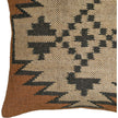TOV Furniture Terra Square Wool and Jute Kilim Throw Pillow