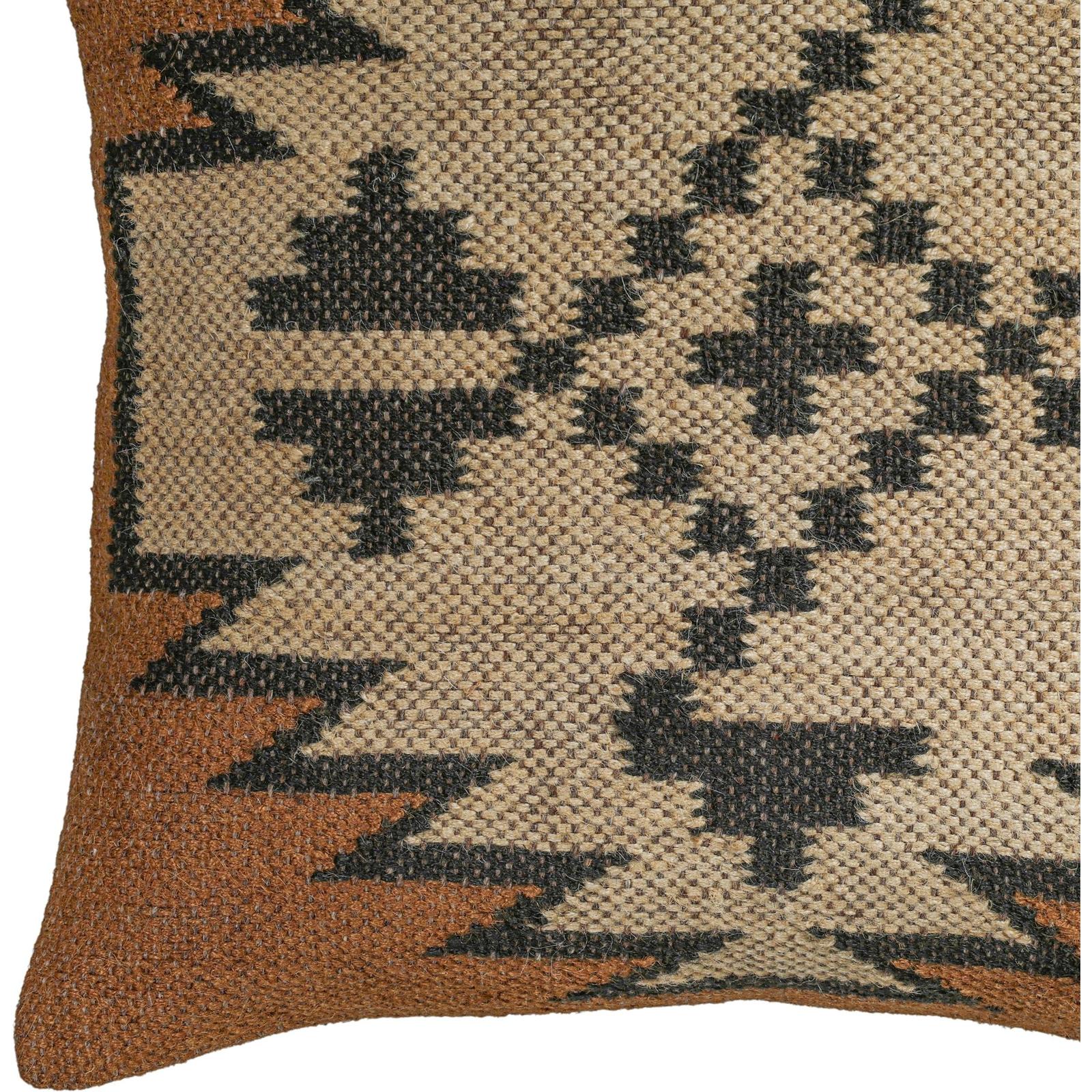 TOV Furniture Terra Square Wool and Jute Kilim Throw Pillow