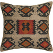 TOV Furniture Terra Square Wool and Jute Kilim Throw Pillow