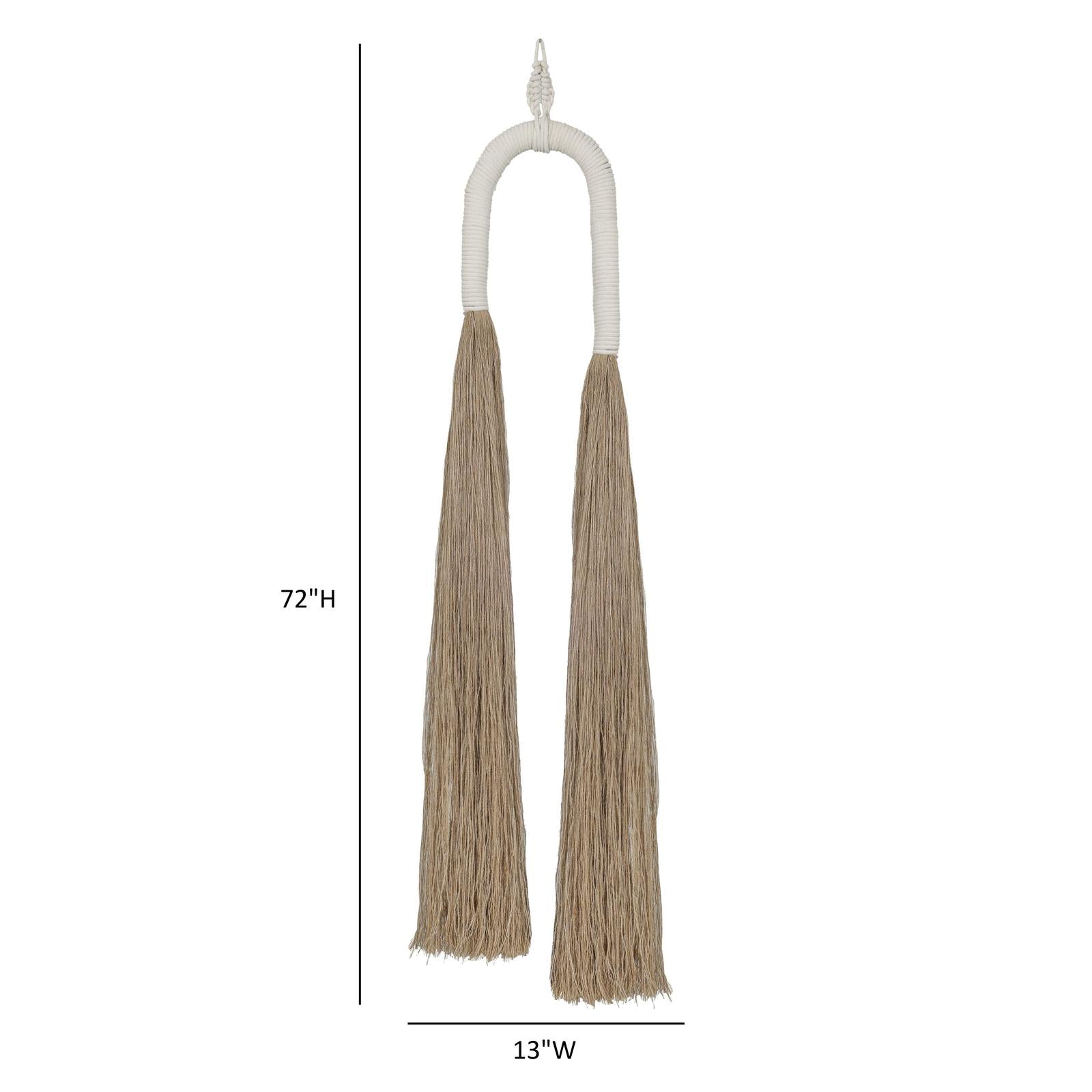 TOV Furniture Pasha Natural Cotton Jute Tassel Wall Decor
