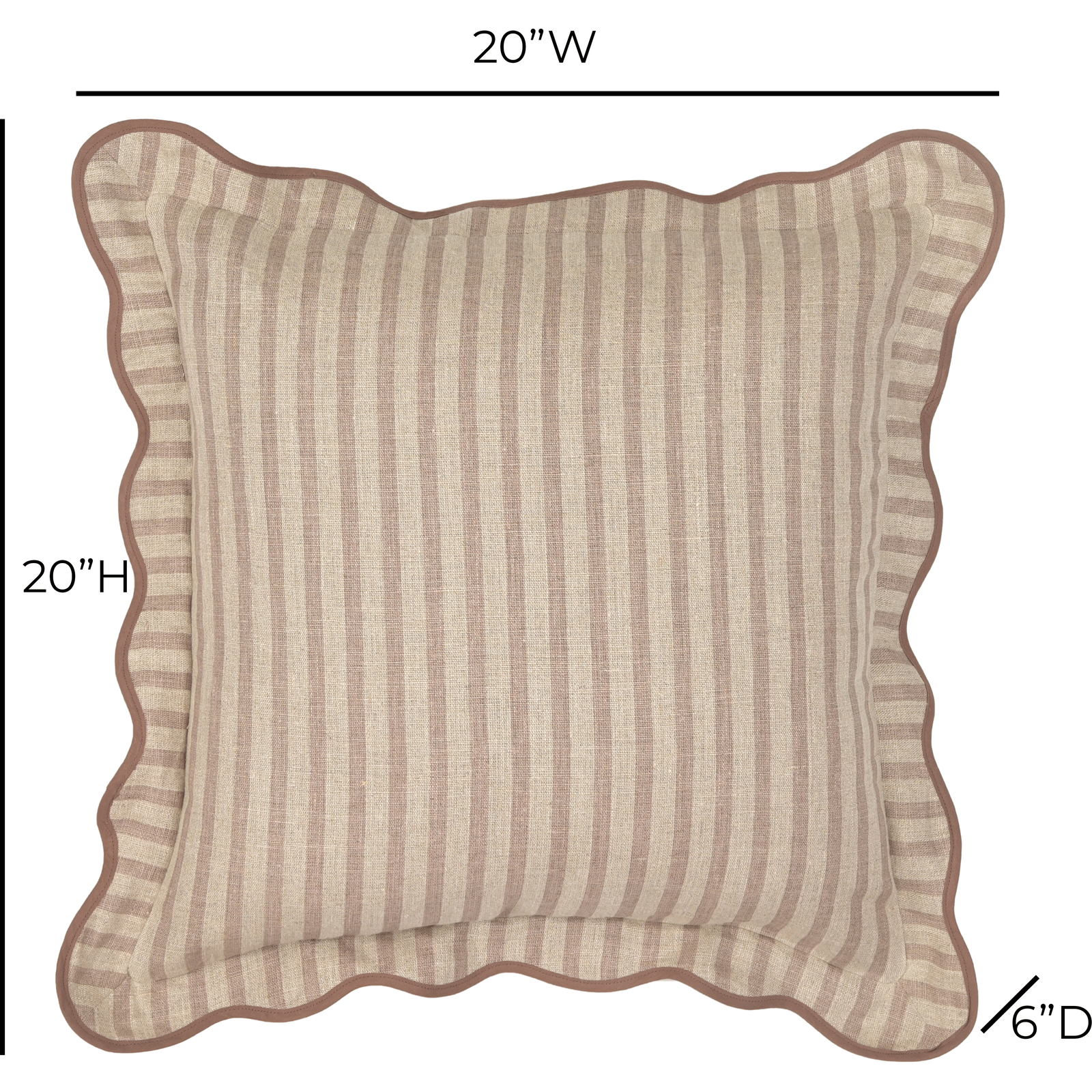 TOV Furniture Striped Linen Throw Pillow