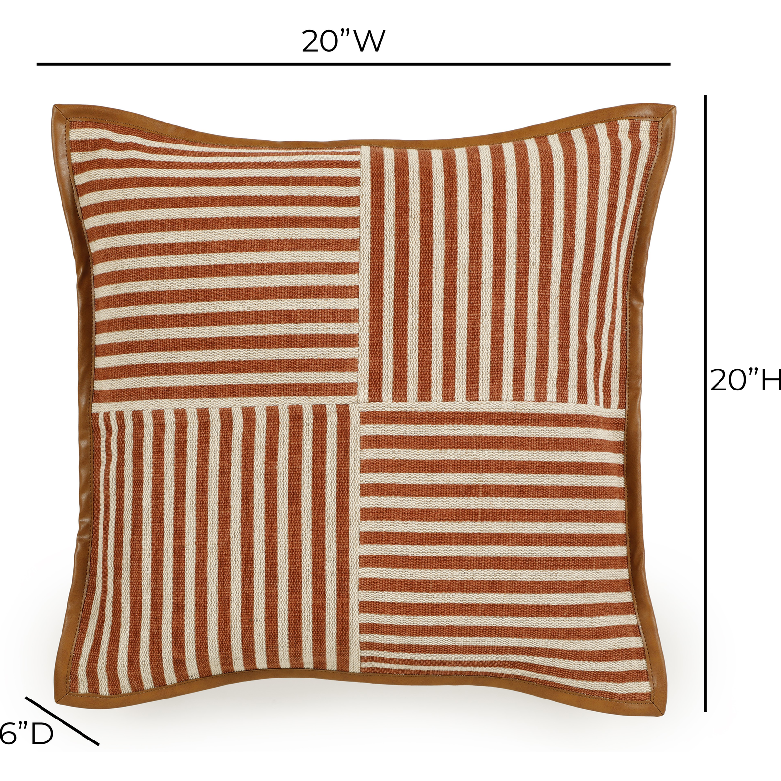 TOV Furniture Kora Cotton Jute Contract-Grade Throw Pillow