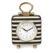 TOV Furniture Mona Black Striped Contract-Grade Standing Accent Clock