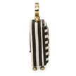 TOV Furniture Mona Black Striped Contract-Grade Standing Accent Clock