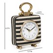TOV Furniture Mona Black Striped Contract-Grade Standing Accent Clock