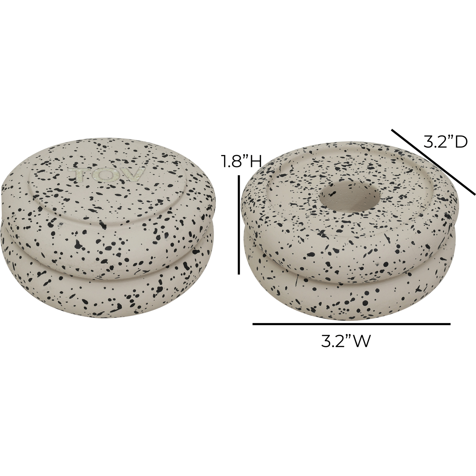 TOV Furniture Gabby Stacking Candle Holder - Set of 2