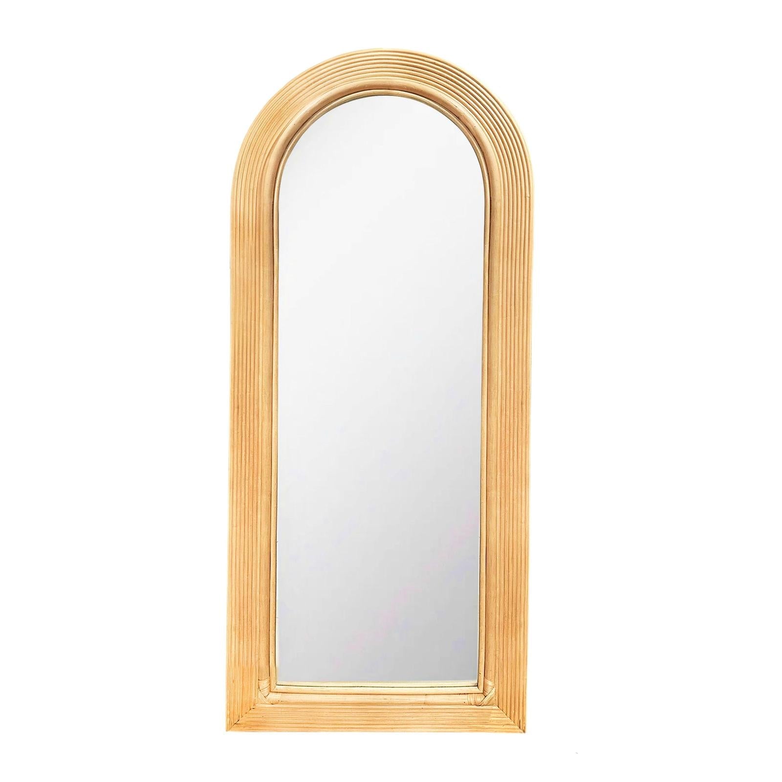 TOV Furniture Tanya Rattan 70 Inch Floor Mirror