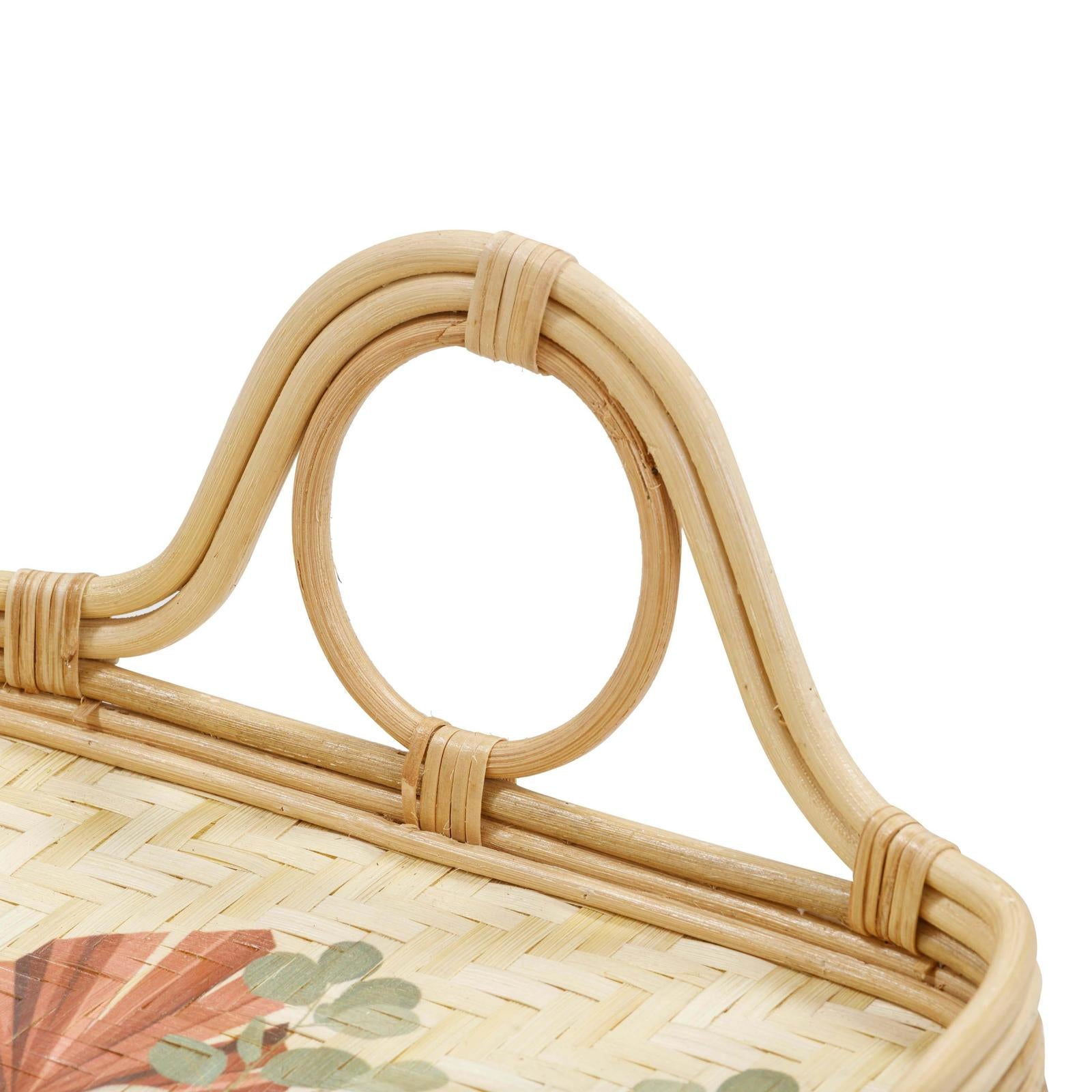 TOV Furniture Corey Floral Bamboo Tray