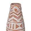 TOV Furniture Earthenware Aztec Teardrop Flower Vase in Terracotta