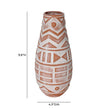 TOV Furniture Earthenware Aztec Teardrop Flower Vase in Terracotta
