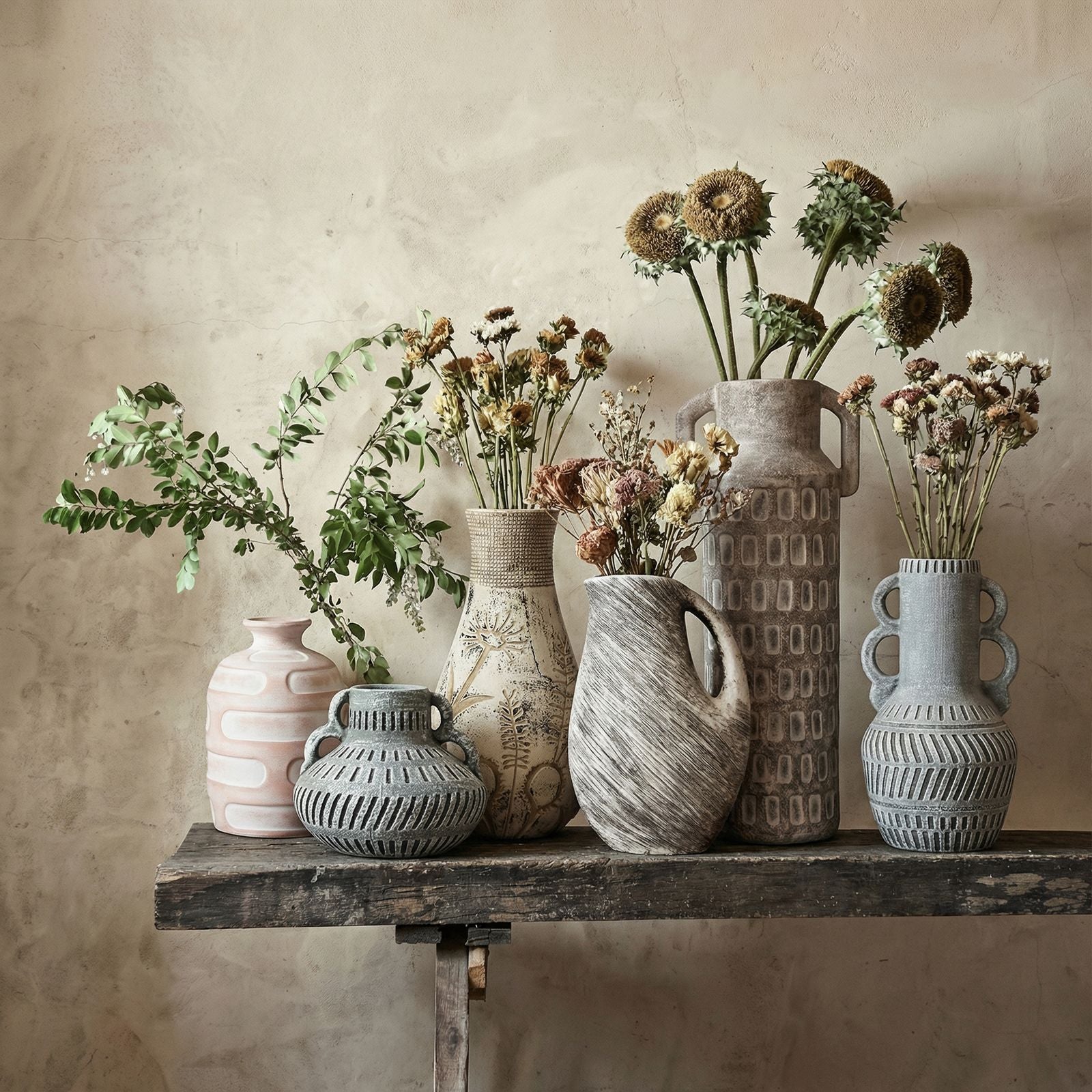 TOV Furniture Earthenware Retro Vase in Terracotta