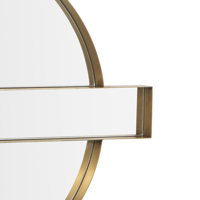 TOV Furniture Carri Gold Round Wall Mirror