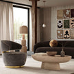 TOV Furniture New Zealand Brown Genuine Sheepskin Ball Pillow