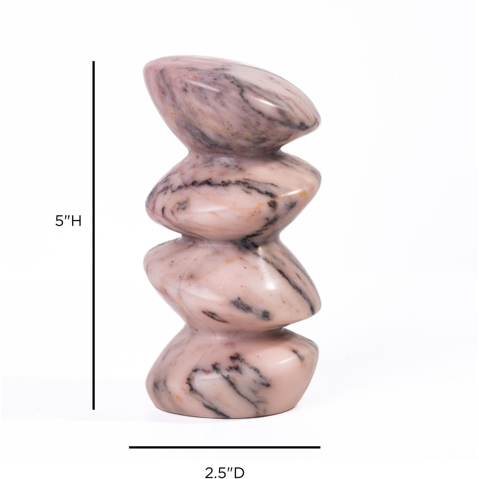 TOV Furniture Marble Sunset Cairn Decorative Object