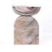 TOV Furniture Marble White Brown Candle Holder
