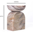 TOV Furniture Marble White Brown Candle Holder