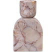TOV Furniture Marble White Brown Candle Holder