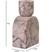 TOV Furniture Marble White Brown Candle Holder