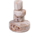 TOV Furniture Marble White Brown Candle Holder