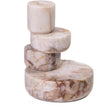TOV Furniture Marble White Brown Candle Holder