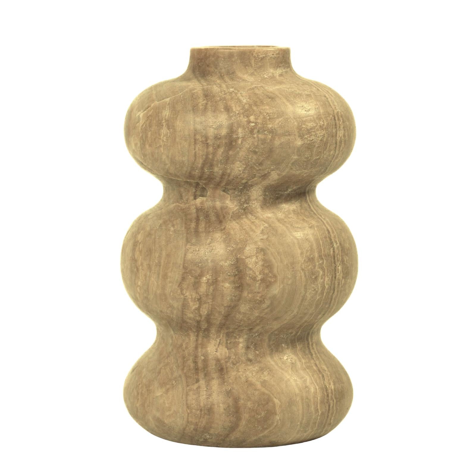 TOV Furniture Marble Dark Onyx Swell Decorative Vase