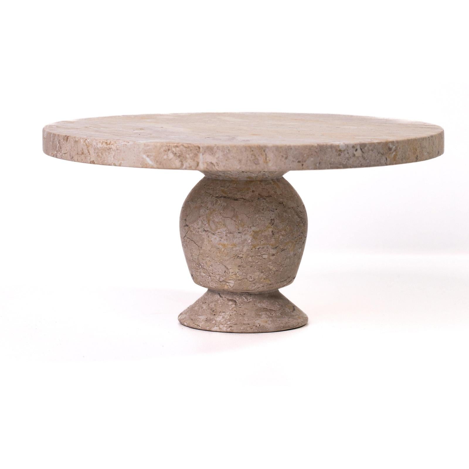 TOV Furniture Natural Travertine Cake Stand