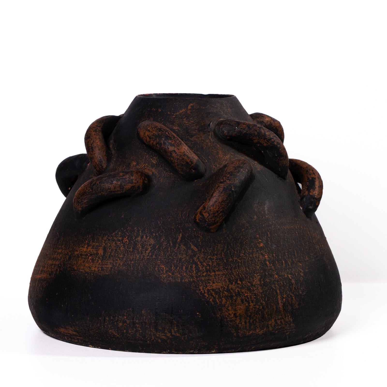 TOV Furniture Visha Roped Dark Terracotta Decorative Vase