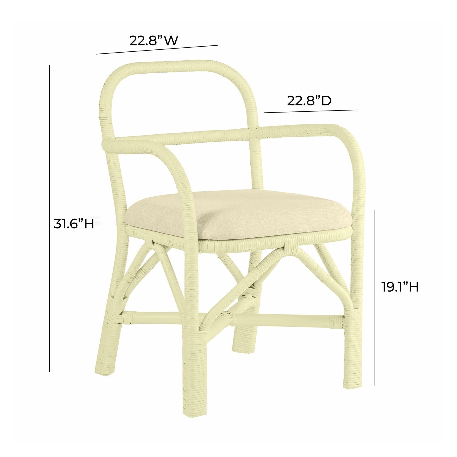 TOV Furniture Ginny Rattan Dining Chair