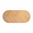TOV Furniture Caren Natural Rattan and Glass Oval Dining Table