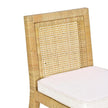 TOV Furniture Amara Rattan & Cream Contract-Grade Linen Counter Stool
