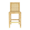 TOV Furniture Amara Rattan & Cream Contract-Grade Linen Counter Stool