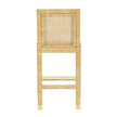 TOV Furniture Amara Rattan & Cream Contract-Grade Linen Counter Stool