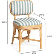TOV Furniture Dorine Striped Performance Linen & Rattan Dining Chair