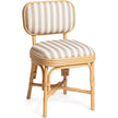 TOV Furniture Dorine Striped Performance Linen & Rattan Dining Chair