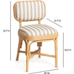 TOV Furniture Dorine Striped Performance Linen & Rattan Dining Chair