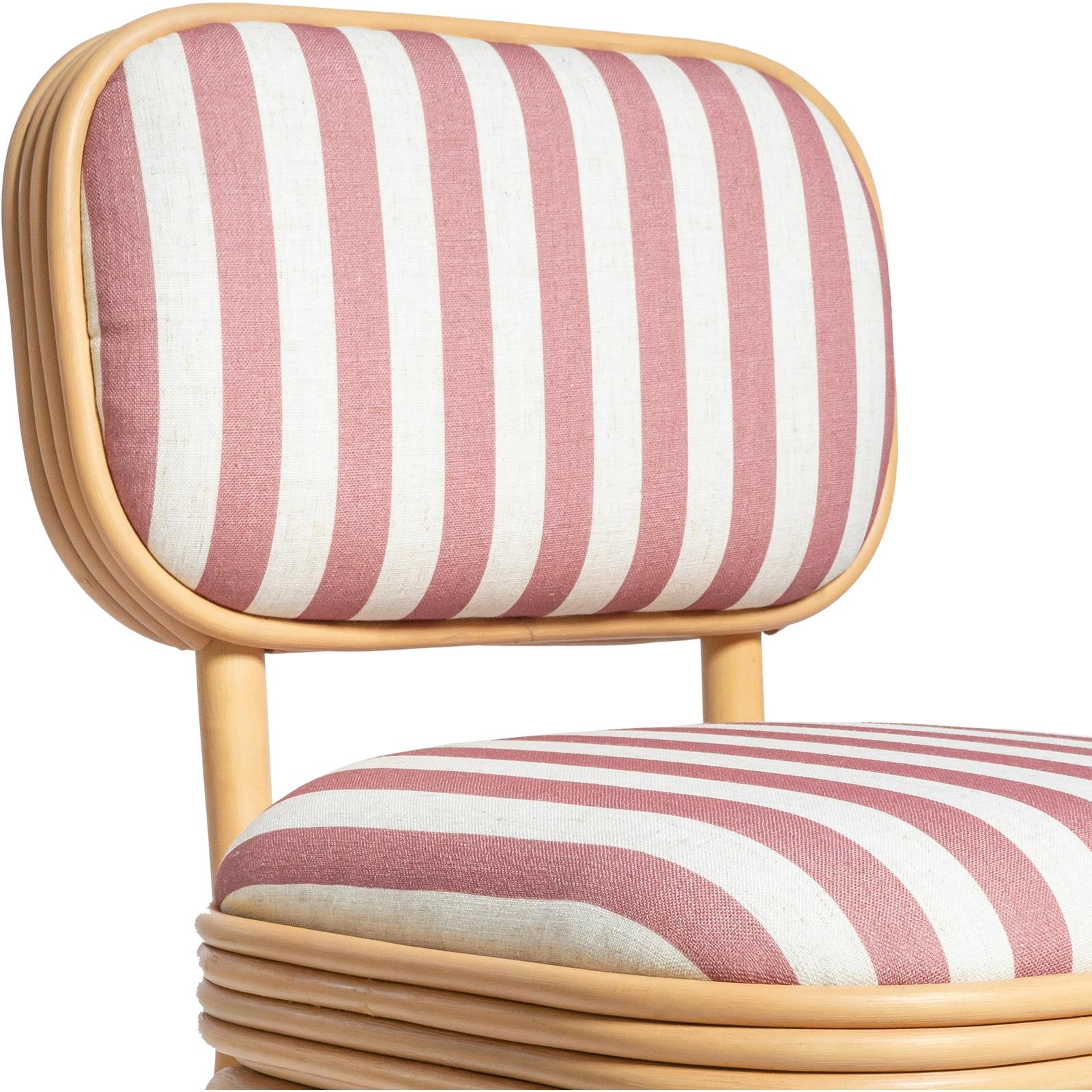 TOV Furniture Dorine Striped Performance Linen & Rattan Dining Chair