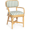 TOV Furniture Dorine Striped Performance Linen & Rattan Dining Armchair