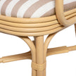 TOV Furniture Dorine Striped Performance Linen & Rattan Dining Armchair