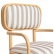 TOV Furniture Dorine Striped Performance Linen & Rattan Dining Armchair