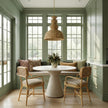 TOV Furniture Dorine Striped Performance Linen & Rattan Dining Armchair