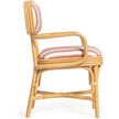 TOV Furniture Dorine Striped Performance Linen & Rattan Dining Armchair