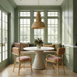 TOV Furniture Dorine Striped Performance Linen & Rattan Dining Armchair