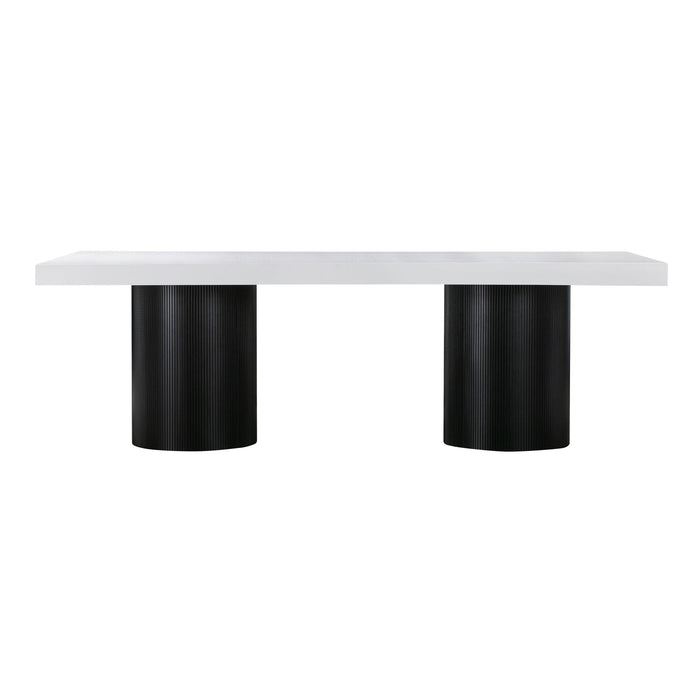 TOV Furniture Nova White Lacquer Dining Table