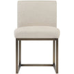 TOV Furniture Haute Beige Linen Chair in Brass