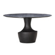TOV Furniture Gevra Black Acacia & Faux Plaster Dining Table