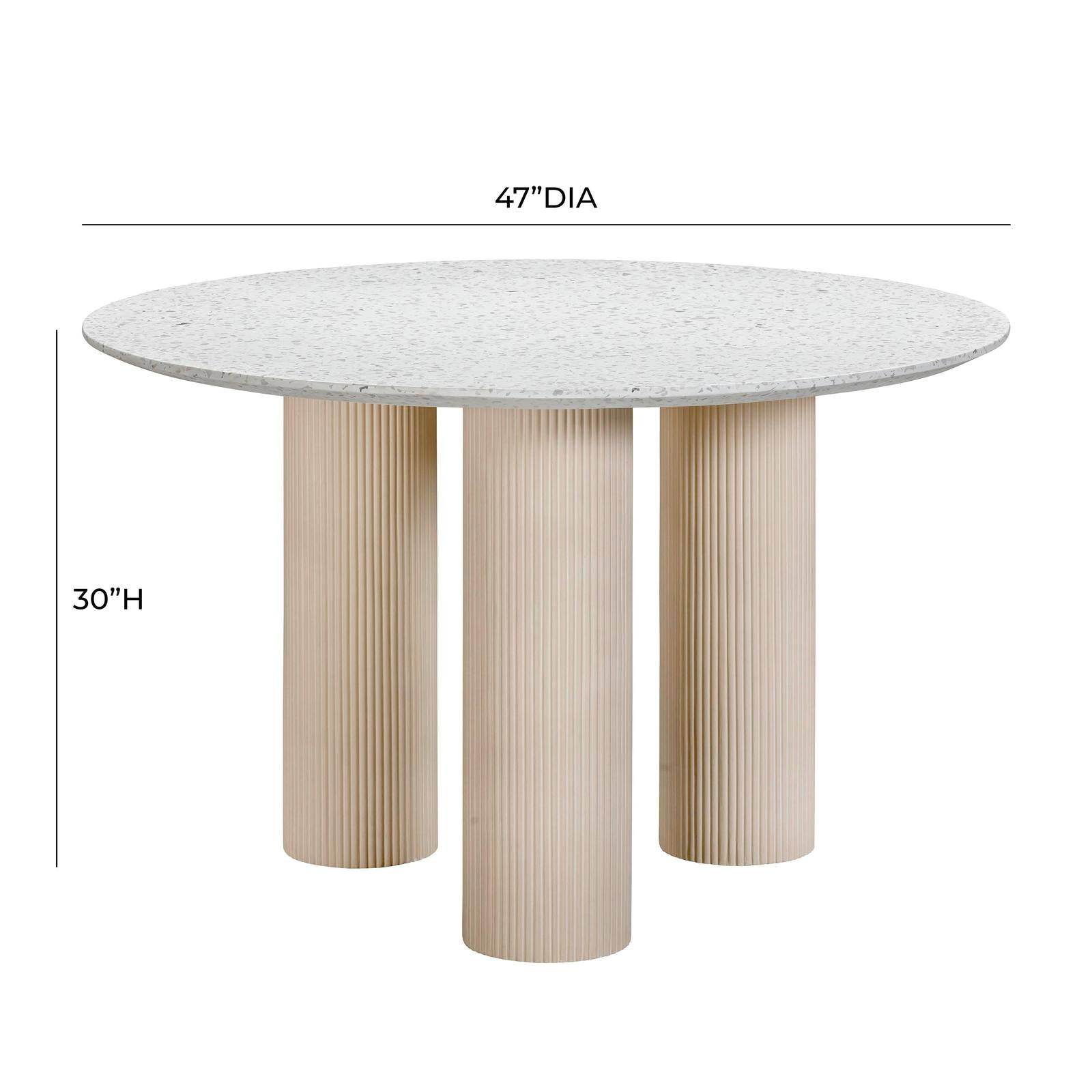TOV Furniture Parcino Terrazzo Concrete Indoor / Outdoor Dining Table
