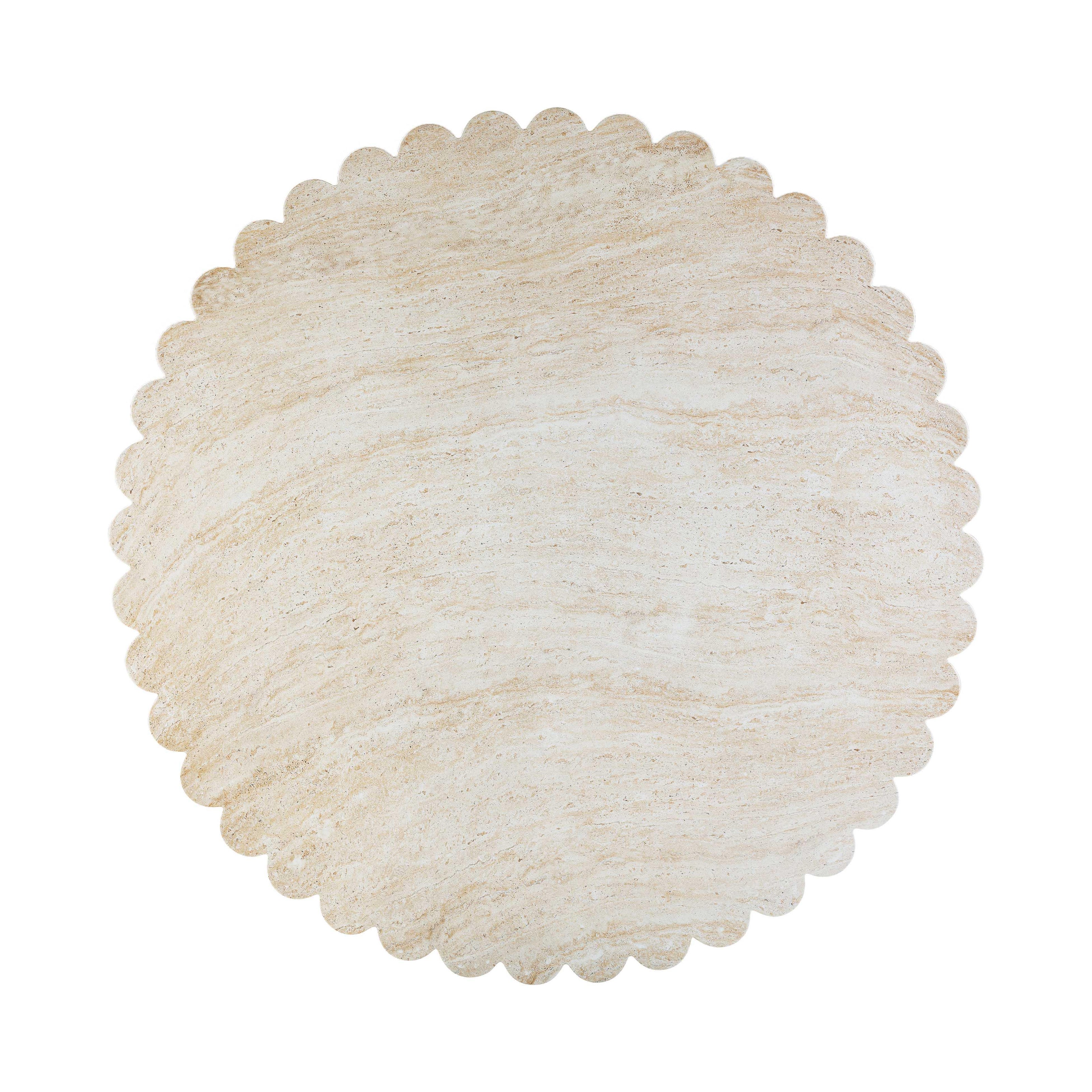 TOV Furniture Blossom Washed Travertine Finish Indoor / Outdoor 54